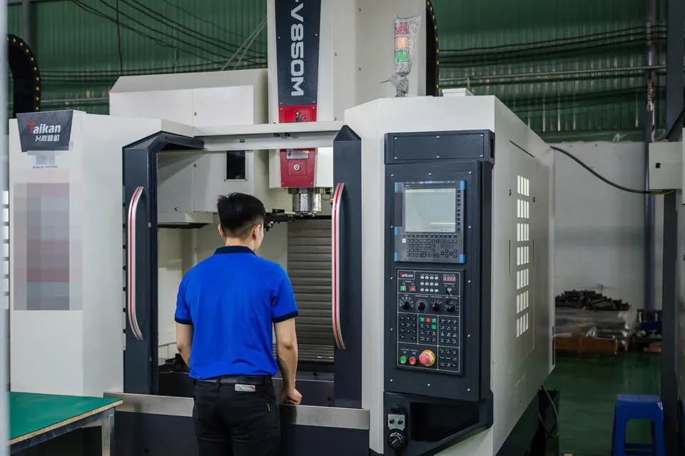 Representative CNC machining and production-floor imagery at a partner factory