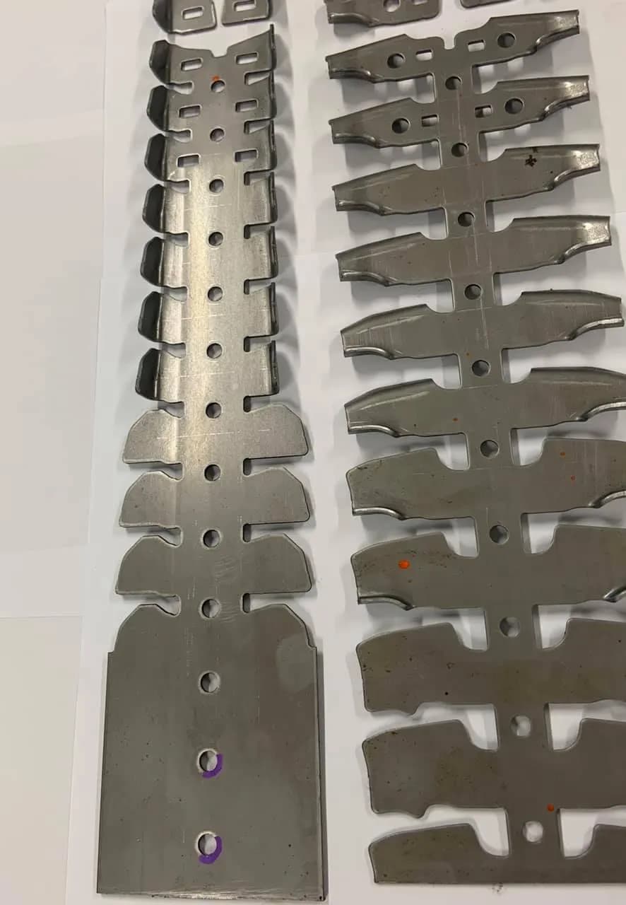 Representative laser-cut sheet metal parts